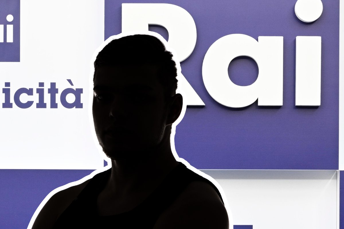 rai logo sagoma uomo nera
